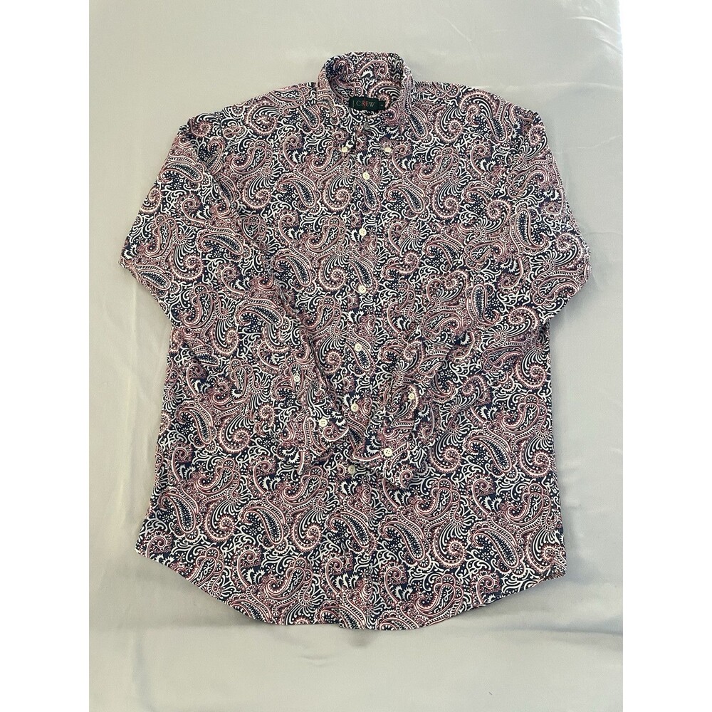 J. Crew Shirt Men’s Size Small Red White Blue Paisley Print Patriotic